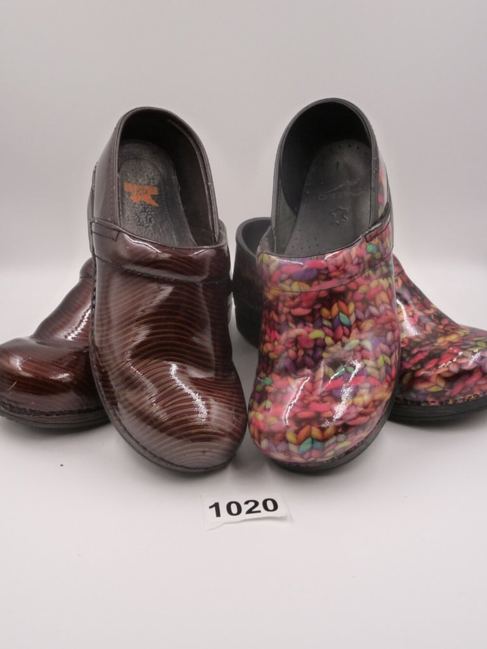 Dansko Women’s Clogs Lot of 2 – Brown & Colorful Print - Size 41